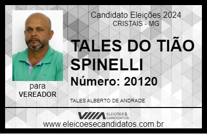 Candidato TALES DO TIÃO SPINELLI 2024 - CRISTAIS - Eleições