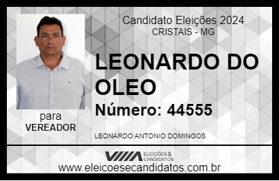 Candidato LEONARDO DO OLEO 2024 - CRISTAIS - Eleições