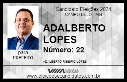 Candidato ADALBERTO LOPES 2024 - CAMPO BELO - Eleições