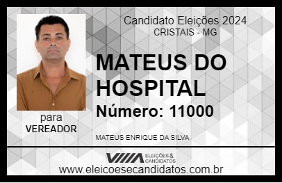 Candidato MATEUS ENFERMEIRO 2024 - CRISTAIS - Eleições