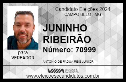 Candidato JUNINHO RIBEIRÃO 2024 - CAMPO BELO - Eleições