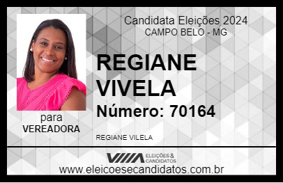 Candidato REGIANE VILELA 2024 - CAMPO BELO - Eleições