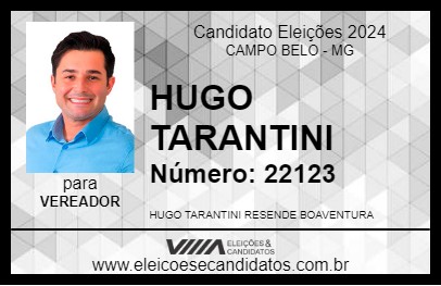 Candidato HUGO TARANTINI 2024 - CAMPO BELO - Eleições