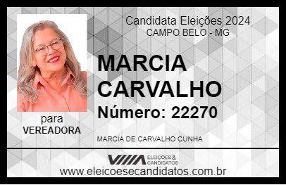 Candidato MARCIA CARVALHO 2024 - CAMPO BELO - Eleições