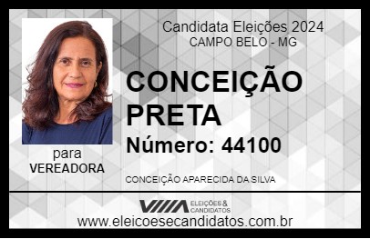 Candidato CONCEIÇÃO PRETA 2024 - CAMPO BELO - Eleições