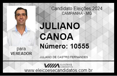 Candidato JULIANO CANOA 2024 - CAMPANHA - Eleições