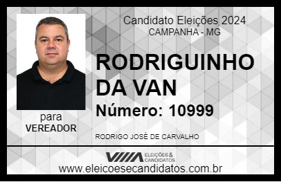 Candidato RODRIGUINHO DA VAN 2024 - CAMPANHA - Eleições