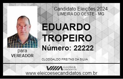 Candidato EDUARDO TROPEIRO 2024 - LIMEIRA DO OESTE - Eleições