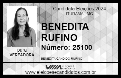 Candidato BENEDITA RUFINO 2024 - ITURAMA - Eleições