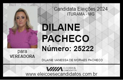 Candidato DILAINE PACHECO 2024 - ITURAMA - Eleições