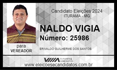 Candidato NALDO VIGIA 2024 - ITURAMA - Eleições