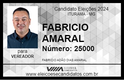 Candidato FABRICIO AMARAL 2024 - ITURAMA - Eleições