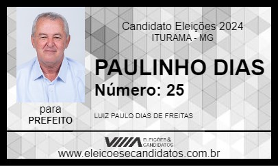 Candidato PAULINHO DIAS 2024 - ITURAMA - Eleições