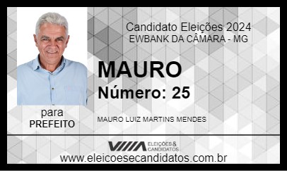 Candidato MAURO 2024 - EWBANK DA CÂMARA - Eleições