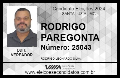 Candidato RODRIGO PAREGONTA 2024 - SANTA LUZIA - Eleições