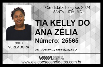 Candidato TIA KELLY DO ANA ZÉLIA 2024 - SANTA LUZIA - Eleições