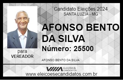 Candidato AFONSO BENTO DA SILVA 2024 - SANTA LUZIA - Eleições