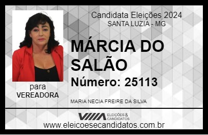 Candidato MÁRCIA DO SALÃO 2024 - SANTA LUZIA - Eleições