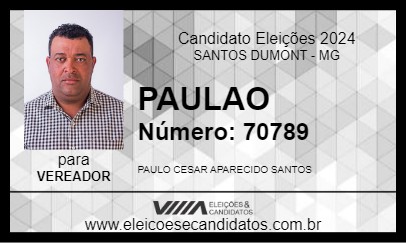 Candidato PAULAO 2024 - SANTOS DUMONT - Eleições