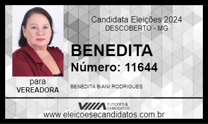 Candidato BENEDITA 2024 - DESCOBERTO - Eleições