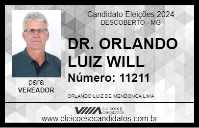 Candidato DR. ORLANDO LUIZ WILL 2024 - DESCOBERTO - Eleições