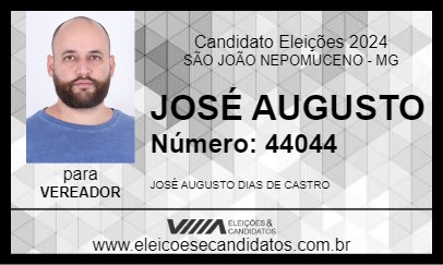 Candidato JOSÉ AUGUSTO 2024 - SÃO JOÃO NEPOMUCENO - Eleições