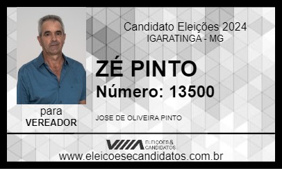 Candidato ZÉ PINTO 2024 - IGARATINGA - Eleições