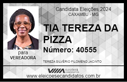 Candidato TIA TEREZA DA PIZZA 2024 - CAXAMBU - Eleições