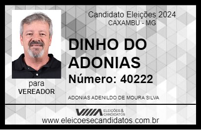 Candidato DINHO DO ADONIAS 2024 - CAXAMBU - Eleições