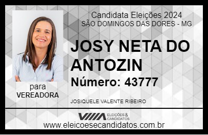 Candidato JOSY NETA DO ANTOZIN 2024 - SÃO DOMINGOS DAS DORES - Eleições