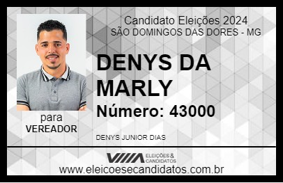 Candidato DENYS DA MARLY 2024 - SÃO DOMINGOS DAS DORES - Eleições