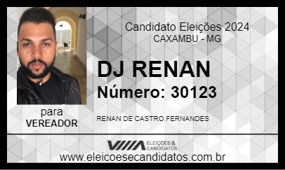 Candidato DJ RENAN 2024 - CAXAMBU - Eleições