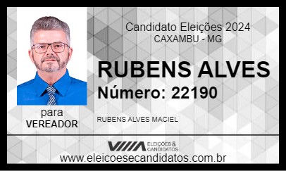 Candidato RUBENS ALVES 2024 - CAXAMBU - Eleições