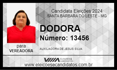 Candidato DODORA 2024 - SANTA BÁRBARA DO LESTE - Eleições