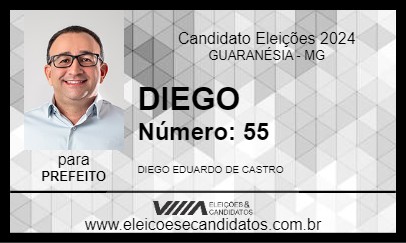 Candidato DIEGO 2024 - GUARANÉSIA - Eleições