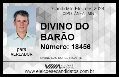 Candidato DIVINO DO BARÃO 2024 - CIPOTÂNEA - Eleições