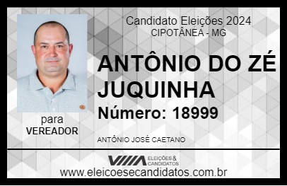 Candidato ANTÔNIO DO ZÉ JUQUINHA 2024 - CIPOTÂNEA - Eleições