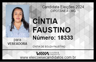 Candidato CÍNTIA FAUSTINO 2024 - CIPOTÂNEA - Eleições