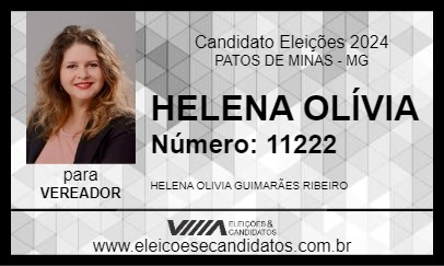 Candidato HELENA OLÍVIA 2024 - PATOS DE MINAS - Eleições