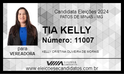 Candidato TIA KELLY 2024 - PATOS DE MINAS - Eleições