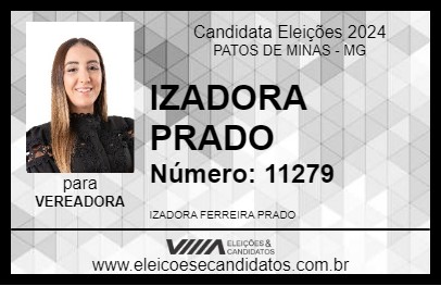 Candidato IZADORA PRADO 2024 - PATOS DE MINAS - Eleições