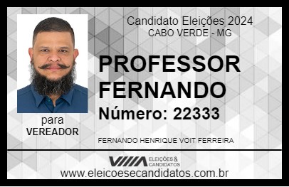 Candidato PROFESSOR FERNANDO 2024 - CABO VERDE - Eleições