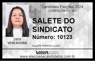 Candidato SALETE DO SINDICATO 2024 - COMERCINHO - Eleições