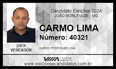 Candidato CARMO LIMA 2024 - JOÃO MONLEVADE - Eleições