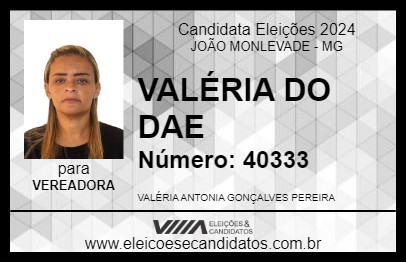 Candidato VALÉRIA PEREIRA 2024 - JOÃO MONLEVADE - Eleições