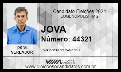 Candidato JOVA CAMPBELL 2024 - EUGENÓPOLIS - Eleições