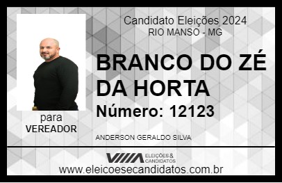 Candidato BRANCO DO ZÉ DA HORTA 2024 - RIO MANSO - Eleições