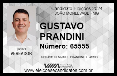 Candidato GUSTAVO PRANDINI 2024 - JOÃO MONLEVADE - Eleições