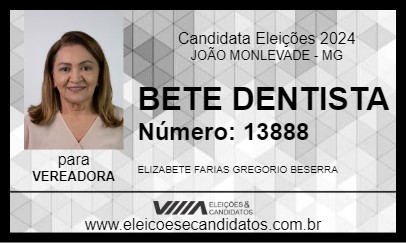 Candidato BETE DENTISTA 2024 - JOÃO MONLEVADE - Eleições