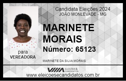 Candidato MARINETE MORAIS 2024 - JOÃO MONLEVADE - Eleições